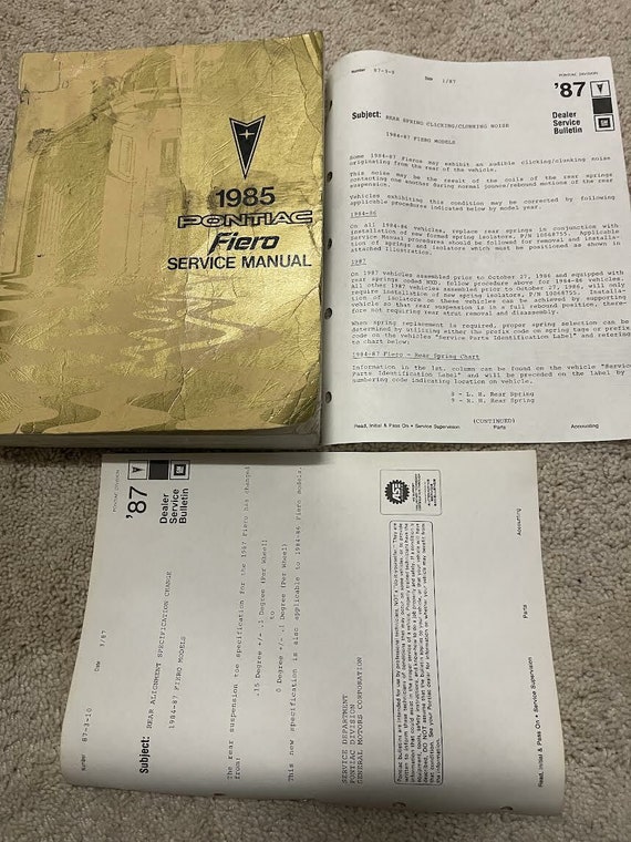 1985 Pontiac Fiero GT 2dr Coupe Manual 4-Speed RWD V6 2.8L Gasoline for 1985 Pontiac Fiero GT 2dr Coupe Manual 4-Speed RWD V6 2.8L Gasoline for