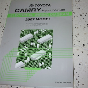 2007 Toyota Camry Hybrid Electrical Wiring Manual Factory