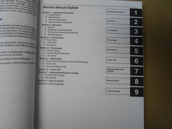 1998 Mercury 25 BigFoot Fourstroke Service Manual… - image 3