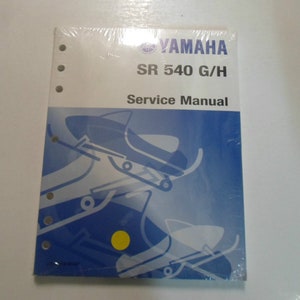 1990S 2000S Yamaha Sr 540 G/H G H Service Repair Shop Manual Lit-12618-Sr-07