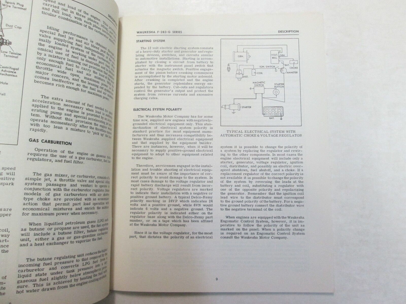 Waukesha Engines F-283-G Series Operators Manual Minor Stains Factory ...