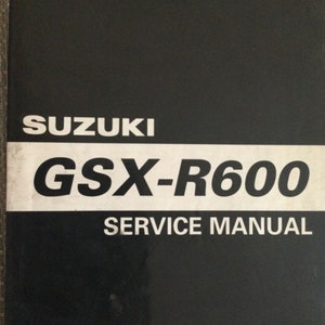 2001 2003 Suzuki GSX-R600 GSXR600 Service Shop Manual 99500-35082-01E K1 K2 K3