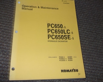 Komatsu Pc650 Pc650lc Pc650se Hydraulic Service Shop Repair Manual Factory Oem