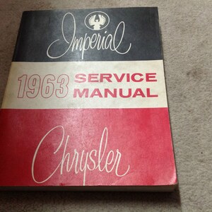Manuale di riparazione officina CHRYSLER IMPERIAL del 1963 NUOVO