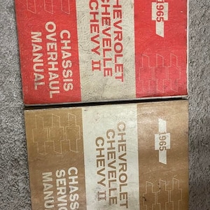 1965 GM Chevrolet Chevelle Chevy II Shop Service Workshop Repair Manual Set Worn
