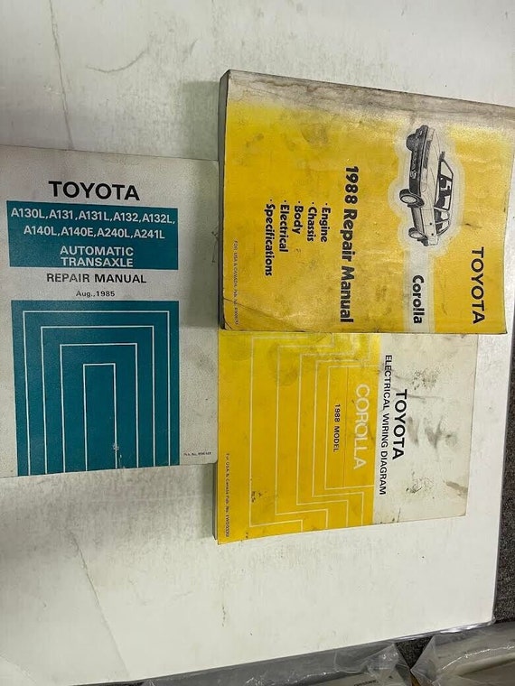 1988 Toyota Corolla Service Shop Workshop Repair Manual Oem Set W