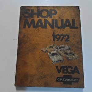 1972 Chevrolet Chevy Vega Service Repair Shop Manual 72 Stained Worn Damaged Oem