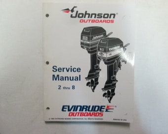 1995 Johnson Evinrude Outboards 2 Thru 8 Service Repair Shop Manual 503145 OEM
