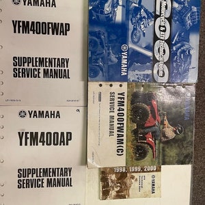 1999 2000 2001 2002 2003 Yamaha YFM400FWAM(C) Service Repair Manual Set W LOTS