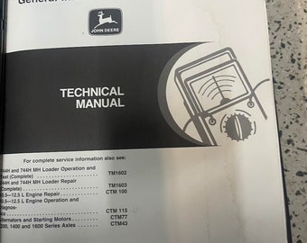 John Deere 744H MH Loader Repair Service Shop Manual Set OEM TMS16029000