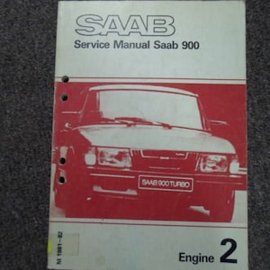 1981 1982 Saab 900 Engine 2 Service Repair Shop Manual Factory OEM BOOK