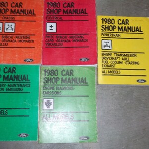 1980 Mercury Bobcat Granada Monarch Repair Service Shop Manual Set Factory