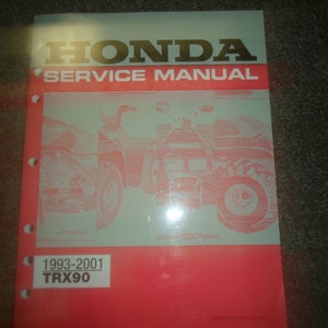 1993 1994 1995 1996 1997 1998 1999 Honda TRX90 Servicereparatiewerkplaatshandleiding NIEUW