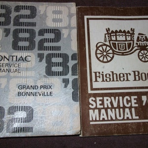 1982 Pontiac Grand Prix & Bonneville Service Shop Repair Manual Set W Fisher Bo