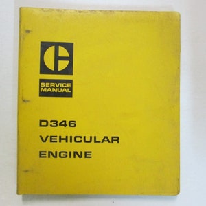 Caterpillar D346 Vehicular Engine 98N Service Shop Repair Manual BINDER CAT USED