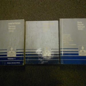 1990 Mitsubishi Mirage Service Repair Shop Manual 3 Vol Set Factory Oem Book 90
