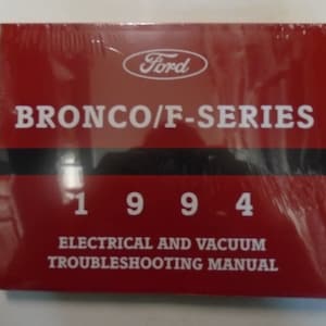 1994 Ford F150 F250 F-250 350 Bronco F SERIES Electrical Wiring Diagrams Manual