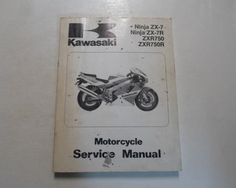 1991 1992 Kawasaki Ninja ZX-7 ZX-7R ZXR750 ZXR750R Manual de
