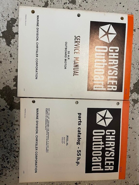 1981 1982 Chrysler Outboard 55 H.P. Outboard Motor Service Manual OEM OB3788 Set