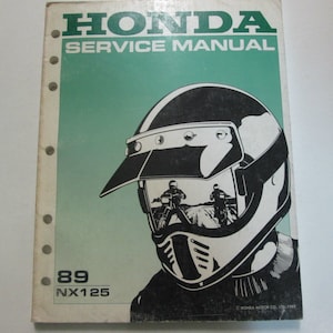 1989 1990 Honda NX125 NX 125 Service Shop Repair Workshop Manual NEW Factory