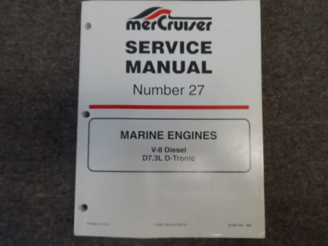 1998 Mercruiser 27 Marine Engines V-8 V8 Diesel D7.3L D-tronic Service ...