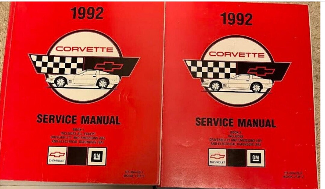 1992 Chevrolet Chevy CORVETTE Service Repair Shop Manual Set Etsy