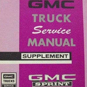 1975 Gmc Sprint Truck Service Shop Repair Manual Supplement Factory Oem 1975 Gmc