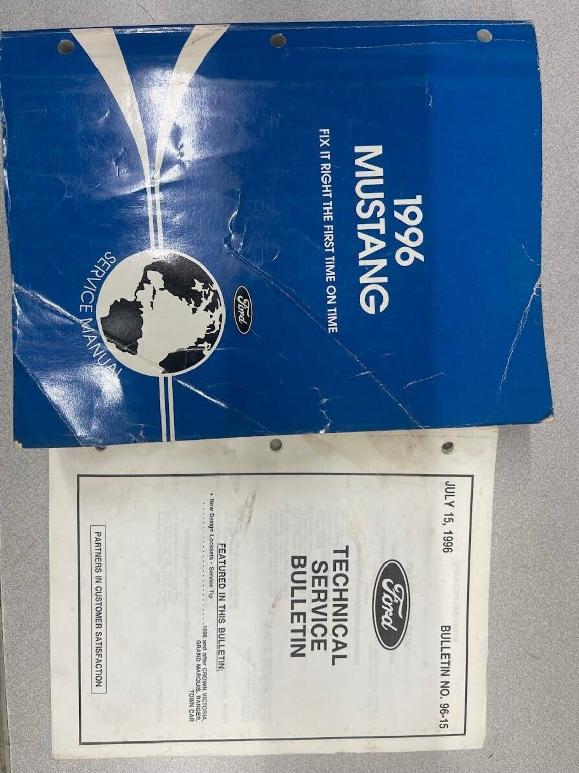 1996 Ford Mustang Service Shop Repair Manual Set W EVTM ...