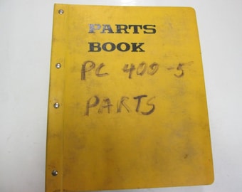 Komatsu PC400-5 PC400LC-5 Hydraulic Excavator Parts Book Manual BINDER STAINED