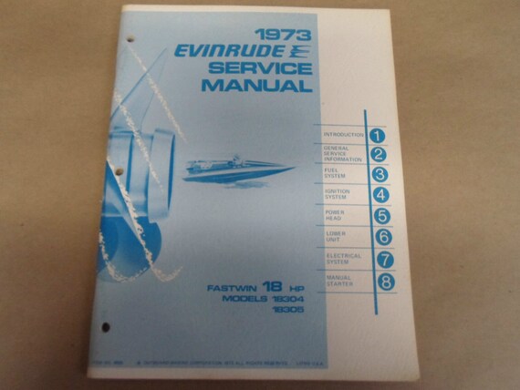 1973 Evinrude Service Shop Repair Manual 18 Hp 18… - image 1