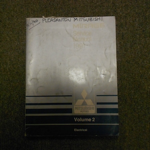 1991 MITSUBISHI Mirage Service Repair Shop Manual Volume 2 Electrical OEM 91