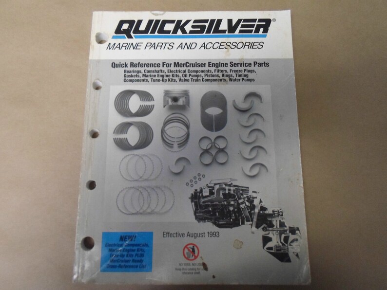 1993 Quicksilver Marine Parts and Accessories Engine Service Etsy