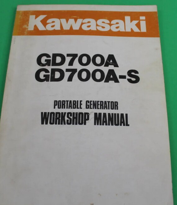 Kawasaki GD700A/GD700A-S Portable Generator Workshop Manual