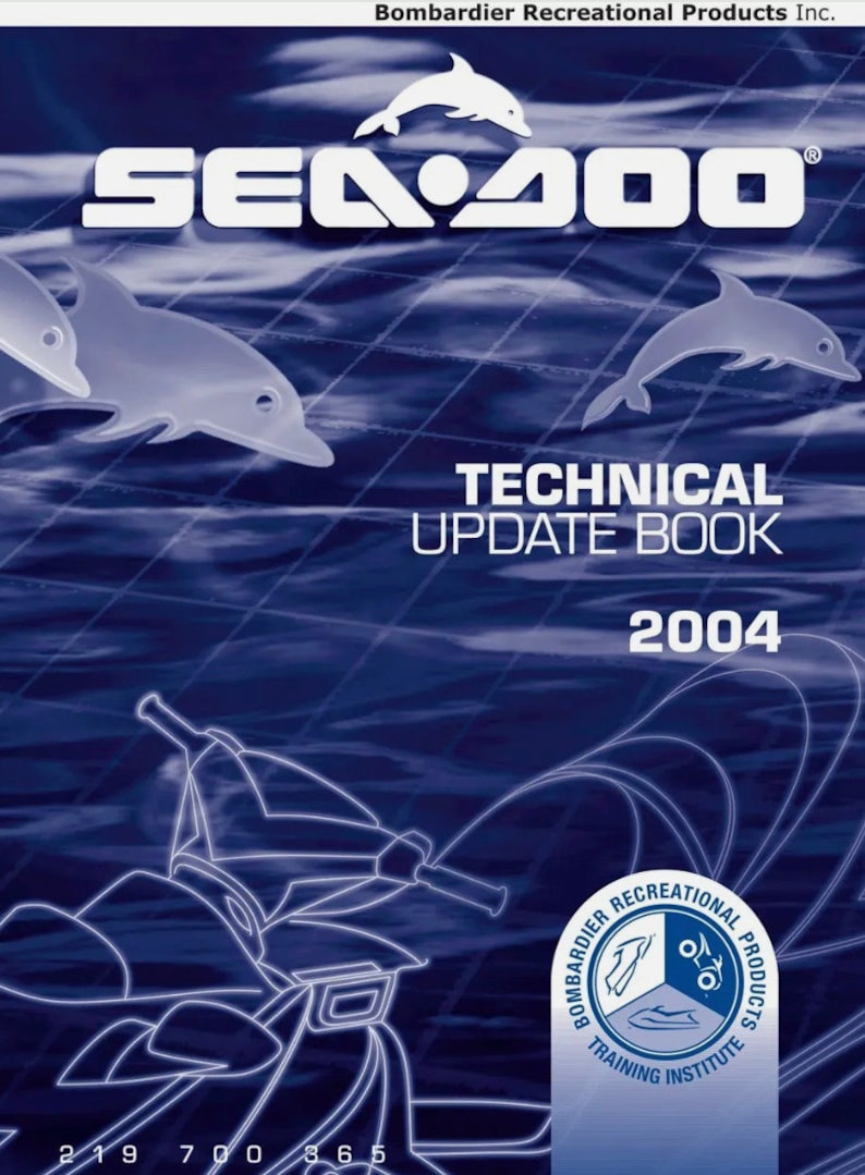 2004 SEA DOO waterscooter technisch updateboek 219700365 OEM-handleiding afbeelding 1