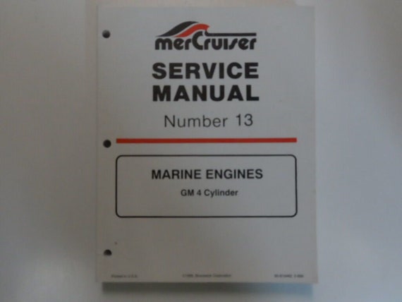 1995 MerCruiser 13 Marine Engines GM 4 Cylinder Service Repair Manual FACTORY