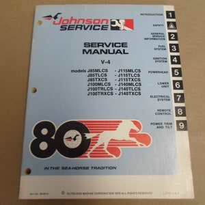 1980 Johnson Service Shop Manual V-4 Mlcs Tlcs Txcs Trlcs Trxcs Oem Boat