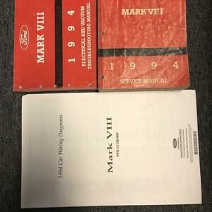 1994 Lincoln Mark Vii 8 Service Werkstatt Werkstatt-Handbuch Set Factory W Ewds