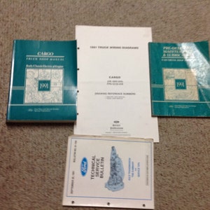 1991 Ford Cargo Truck Service Shop Repair Manual Set W Ewd & Bulletin + Factory