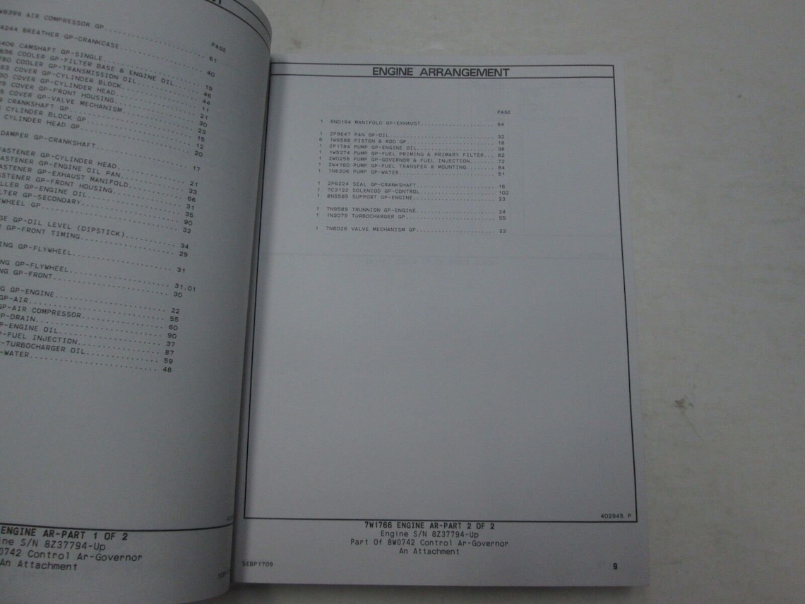 Caterpillar 140G Motor Grader Parts Manual 3306 Engine STAINED Etsy