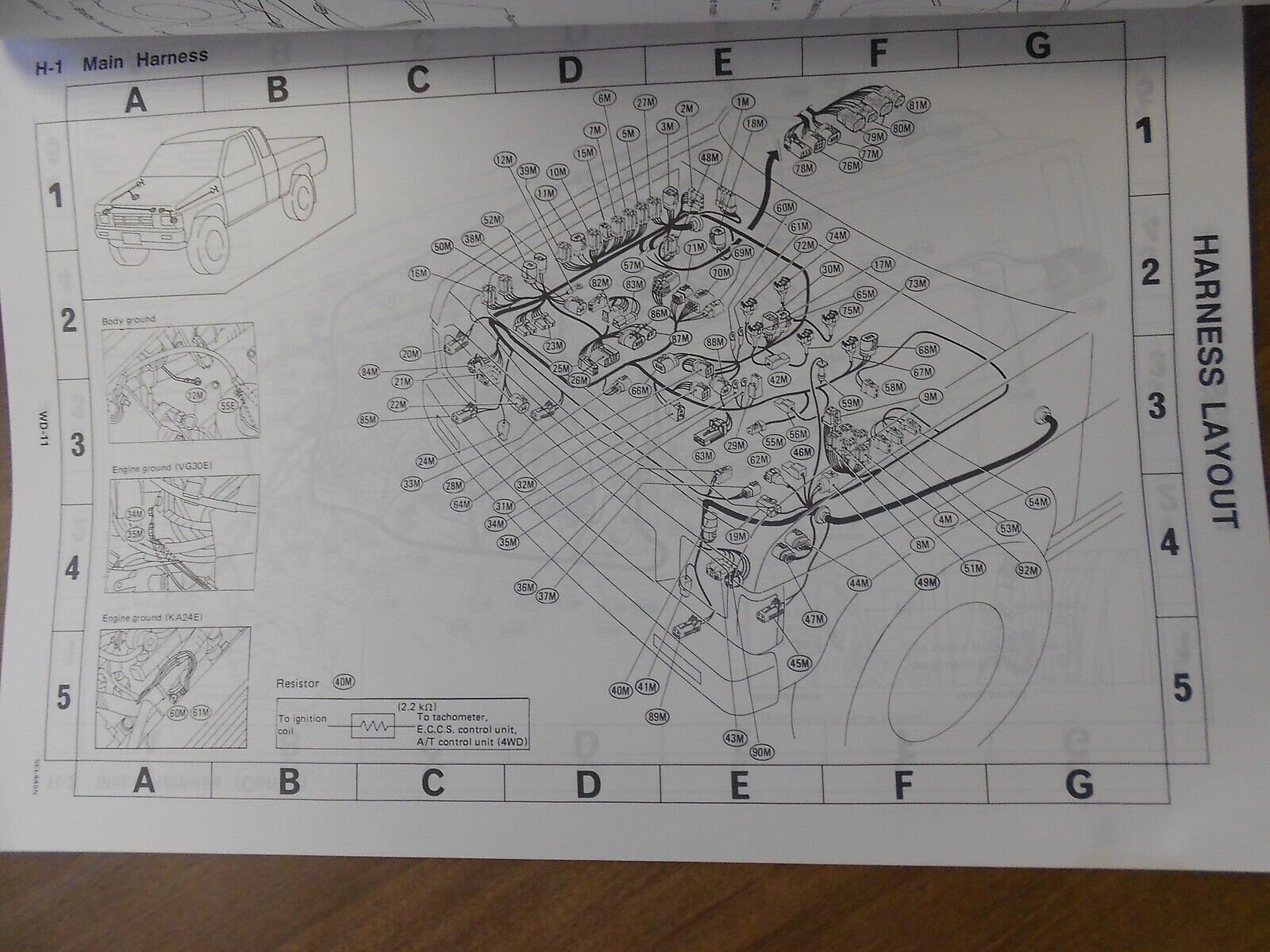 1990 Nissan Truck Pathfinder Electrical Wiring Diagram Etsy