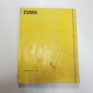Clark Parts And Accessories Catalog Manual Stained Damaged Heavy Equipment Oem