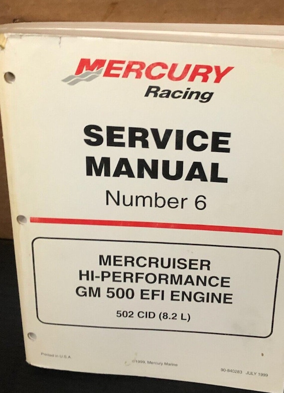 Mercury Racing Service Shop Manual Number 6 Hi-Per