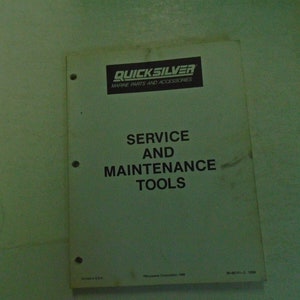 1989 Quicksilver Marine Service & Maintenance Tools Manual OEM 89