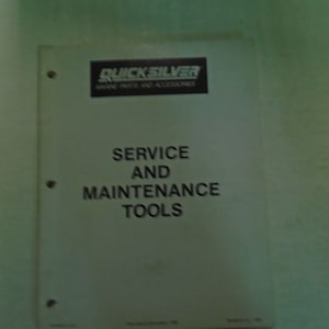 1989 Quicksilver Marine Service & Maintenance Tools Manual FACTORY OEM 89
