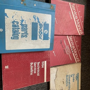 1984 Chrysler Conquest Service Repair Shop Manual Set W Parts Catalog + Bulletin