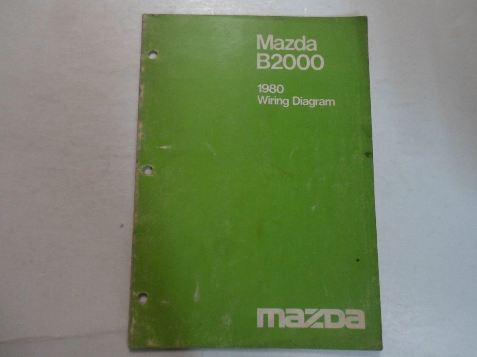 1980 Mazda B2000 Wiring Diagram Shop Manual Stained Faded Etsy