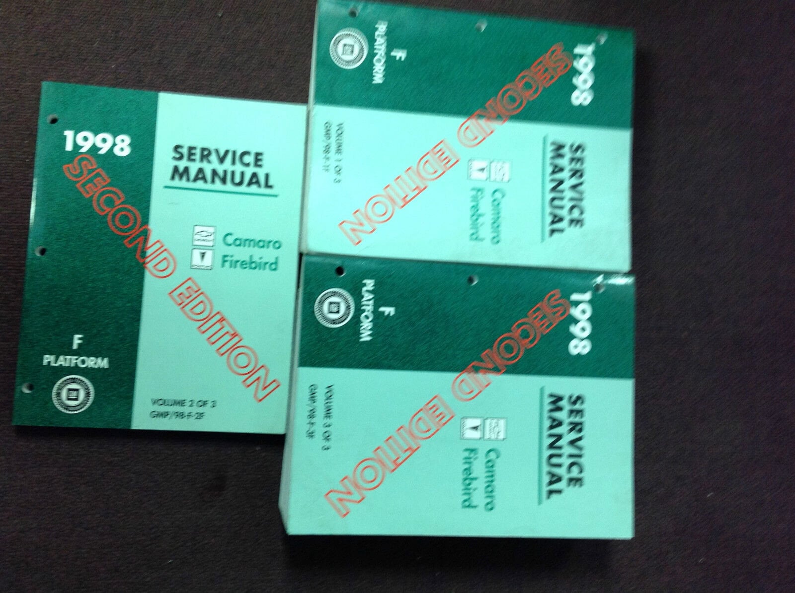 1998 Chevy Camaro Pontiac Firebird 2Nd Edition Service Shop Repair Manual Set Gm