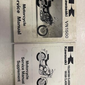1987 1988 1989 1993 1996 1997 Kawasaki VN1500 Servicereparatiewerkplaatshandleiding OEM-set