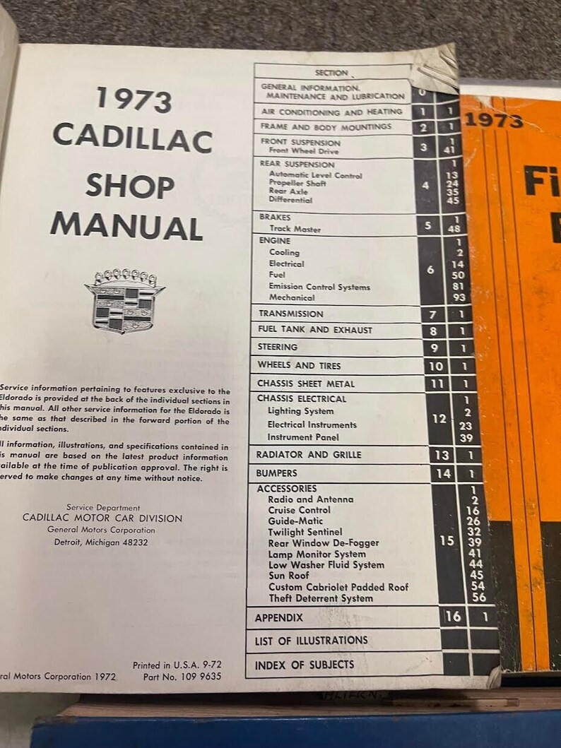 1973 Cadillac Models Service Shop Repair Workshop Manual W - Etsy