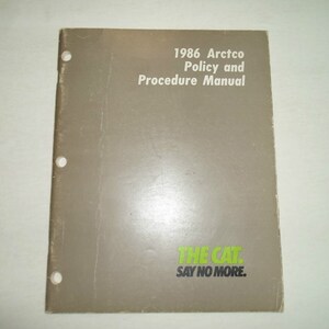 1986 Arctic Cat Arctco Policy And Procedure Manual Factory Oem Book 86 Deal